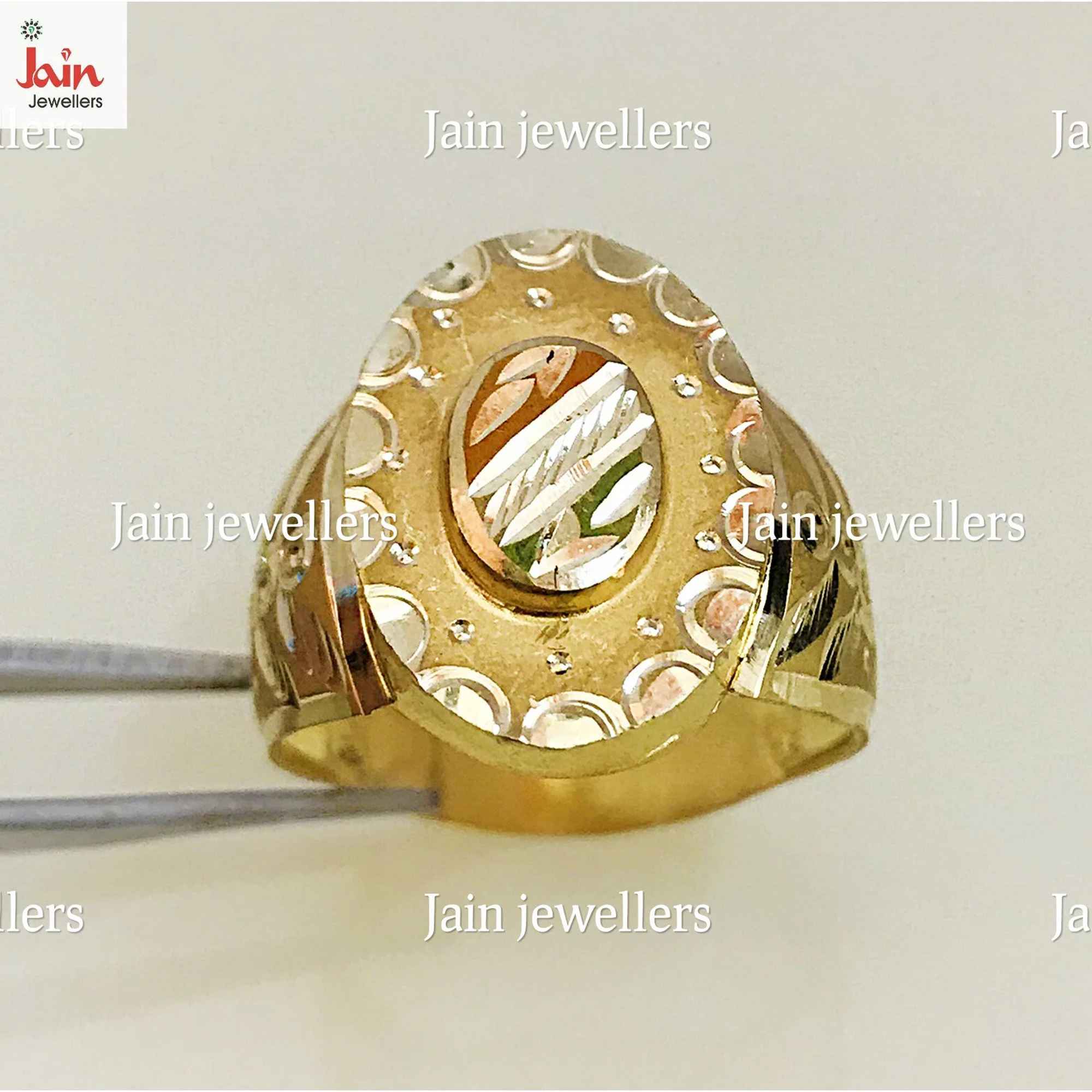 Jain Jewellers 18 Kt Hallmark Real Solid Yellow Gold Men's Ring, Casual and Wedding Wear Ring for Men (Size- 8)