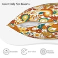 thumbnail image 5 of Haiem Vintage Floral Print Velvet Soft Solid Decorative Square Throw Pillow Covers Set with Elegant Piping Christmas Cushion Case for Sofa Bedroom Car-16"x16", 5 of 8