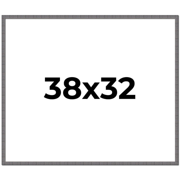 38x32 Frame Slate Blue Distressed Rustic Solid Wood Picture Frame | 0.75 Inch Moulding Width |