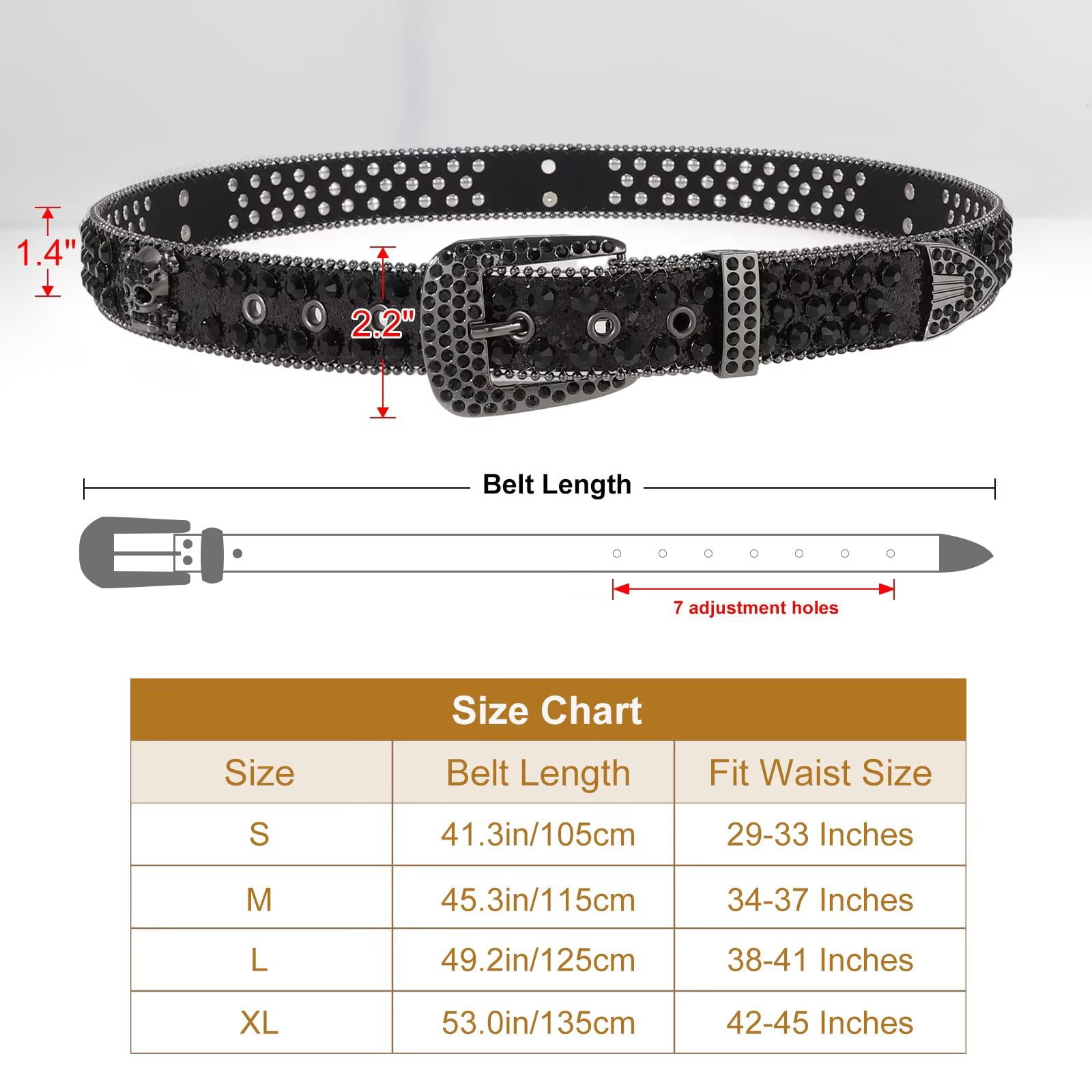 Skull Rhinestone Belt for Women Men Sparkly Bling Diamond Studded Belt Western Cowgirl Cowboy Belts