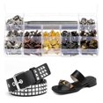 thumbnail image 2 of 120 Sets 12mm Pyramid Earrings Clothing Square Rivets Leather Fabric Metal Studs for Shoes Bags Waist Craft, 2 of 5