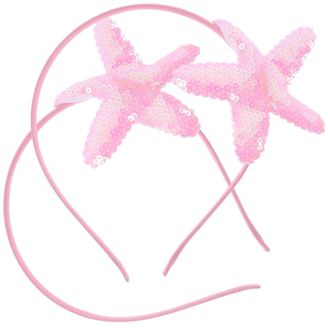 WORGEOUS 2 PCS Kids Lectin Diadina Star Star Band Band Band Blitter Star Star Dadband Diadema de niña para niños pequeños