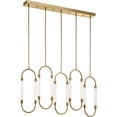 thumbnail image 2 of 84147-Elan Lighting-Delsey - 48.75 Inch 5 LED Linear Chandelier-Polished Nickel Finish, 2 of 4