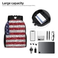 thumbnail image 6 of Fuzoiu America Flag Glitter Print Laptop Backpack,Work Business Backpacks, Large Capacity Nurse Bag College Bookbag for School, Waterproof Casual Daypack for Travel, 6 of 8