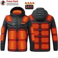 thumbnail image 2 of Gamivast Heated Jacket Men with Hood Warm Quilted Coats with 21 Heating Zones and 3-levels Zip Up Stand Collar Pockets Jacket with 4 Control Washable USB Charging Clothes no Power Bank, 2 of 6