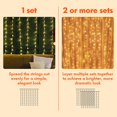 thumbnail image 5 of GHodec Fairy Indoor/Outdoor 7.9 ft USB Remote Controlled 144 LED Curtain String Light, 5 of 11