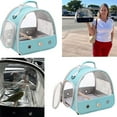 thumbnail image 2 of Halinfer Small Bird Carrier Cage, Portable Bag to Carry Parakeet Budgies with Stand, Green, 2 of 5