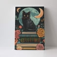 thumbnail image 4 of 16x24 inch Canvas Hanging Picture Black Cat And Rose Book Garden Decor Poster,Home Room Decor Study Accessory,Charm Black Cat And Rose Book Modern Style Painting Canvas,Gifts For Cat Lovers, 4 of 6