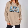 thumbnail image 2 of 2024 Christmas Baggy Hoodies Ladies Letter Print Graphic Sweatshirt with 2 Pockets Casual Pullover Tops Loose (Medium, Khaki 04), 2 of 6