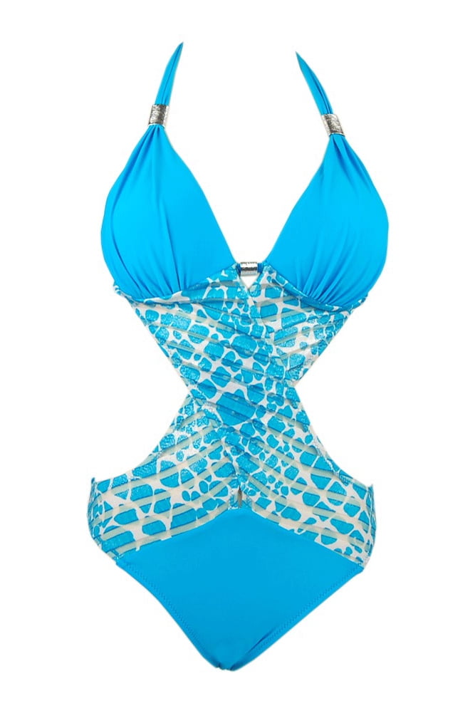 turquoise monokini