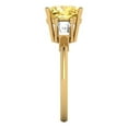 thumbnail image 3 of 3 ct Cushion Cut Natural Citrine 3 Stone 18K Yellow Gold Womens Engagement Ring, 3 of 5
