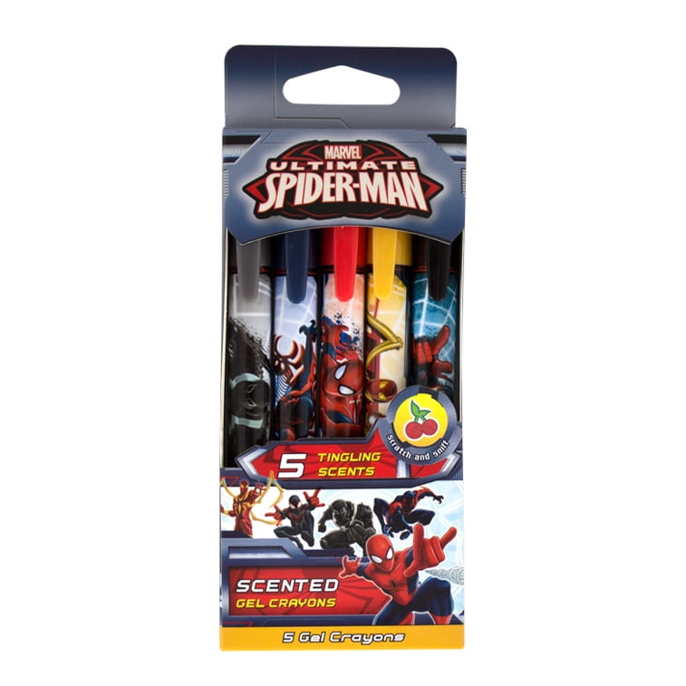 Lot de 5 Spmn6005 Spiderman Gel Crayons Scentco 70