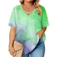 thumbnail image 5 of HOMBOM Womens Trendy Shirts Tee Shirts V Neck Plus Size Tie Dye Graphic Funny Soft T Shirts for Women, 5 of 6