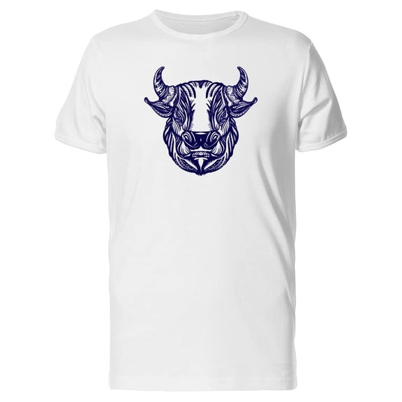 Bull Head Ethnic Horns Tee Men's -Image by Shutterstock