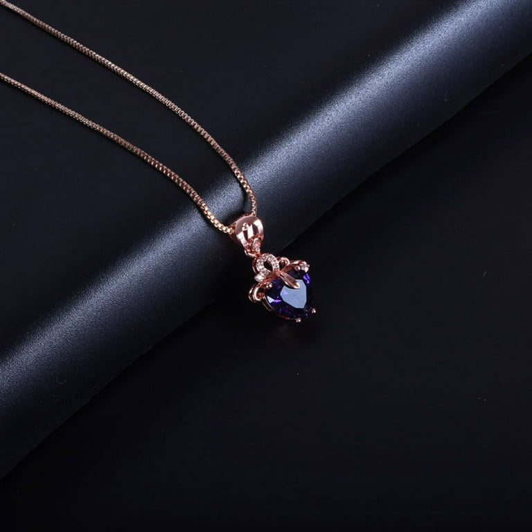 Amethyst necklace deals walmart