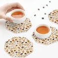 thumbnail image 7 of Pofeuu cute insects Print Leather Coasters Set of 6, Round Cups Mugs Mat Pad for Home Kitchen Heat Resistant Drink Coasters,Octagon, 7 of 7
