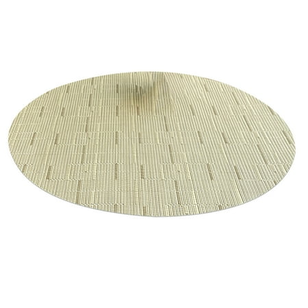 

Farfi Bamboo Texture Placemat Oval Shape PVC Kitchen Dining Table Mat for Restaurants (Beige)