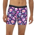 thumbnail image 2 of Picia Skull mushroom colorful cute Pattern Men's Athletic Long Leg Briefs , Performance Stretch Underwear，Moisture-Wicking, 2 of 7