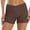 Brown, variant on MuXiKeJi Clothes Women's Athletic Shorts 3'' Inseam Stretchy Ruched Back Soft Biker Yoga Exercise Legging Shorts for Women