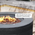 thumbnail image 3 of UPHA 42-inch Outdoor Propane Round Fire Pit Table 50000 BTU Gas Concrete FirePit for Outside Patio with Lava Rocks, Rain Cover, Dark Grey, 3 of 9