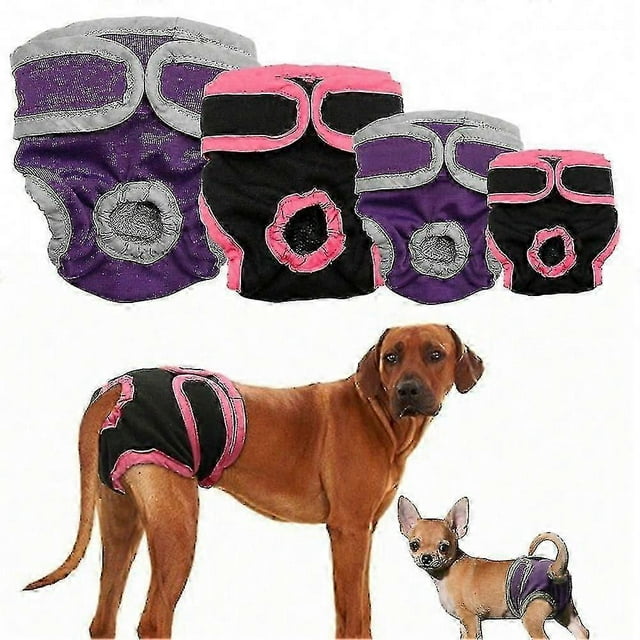 Washable Female Dog Diapers, Reusable Doggie Diaper Wraps For Female Dogs, Super-absorbent And Comfortable
