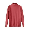 thumbnail image 4 of Inglocry Sweaters for Women 2026 Long Sleeve Crew Neck Lightweight Soft Casual Knitted Pullover Solid Color Sweater Pink S, 4 of 6