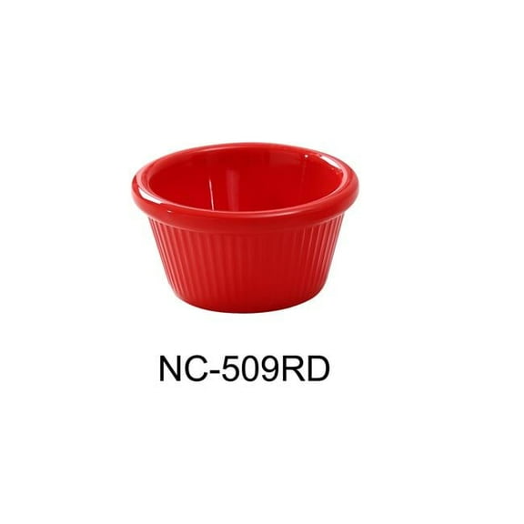 1.375 x 3 in. Dia. Melamine Fluted Ramekin Accessaries, Red - 2 oz - Pack of 72