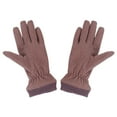 thumbnail image 5 of 1 Pair Warm Gloves for Women Bean Paste Color Mead Flannel Double-Layers, 5 of 9