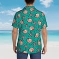thumbnail image 4 of Susaid Starfish and Shell Print Short Sleeve Shirts Button Down Casual Shirts Summer Beach Aloha Button Down Short Sleeve for Men ,Large, 4 of 7