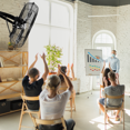 thumbnail image 2 of 18 in. Black Industrial Wall Mount Fan 3-Speed Indoor/OutdoorCommercial Ventilation Metal High Velocity Fan, 2 of 9