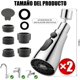 thumbnail image 2 of 2 Pcs Aireador de Grifo Cocina Giratorio a 360°, Extensor de Grifo, Grifo De Filtro De Salpicaduras Universal Con 3 Modos De Salida De Agua, FM22 FM24 G1/2 Cabezal de Repuesto con Adaptadores, 2 of 4