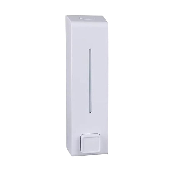Dispensador manual de jabón líquido de 600 ml, para pared, de plástico. Blanco