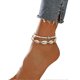 thumbnail image 2 of 2Pcs Creative Anklet Shell Beads Ankle Chain Vintage Ankle Jewelry Fashion Ankle Decoration, 2 of 3