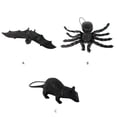 thumbnail image 3 of Cateissary Adornos de Halloween Murciélago Araña Ratón Adorno de casa embrujada Simulación Decoración de terror Decoraciones de festivales Kits de decoración para fiestas Murciélago, 3 of 6