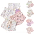 thumbnail image 2 of Teen Period Panties 4 Pack Kids Toddler Girls Rabbit Peach Butterfly Print Breathable Soft Cotton Comfort Fit Boxer Briefs Stretchy Waistband Hypoallergenic Kids Underwear Pink 2 Years-3 Years, 2 of 3