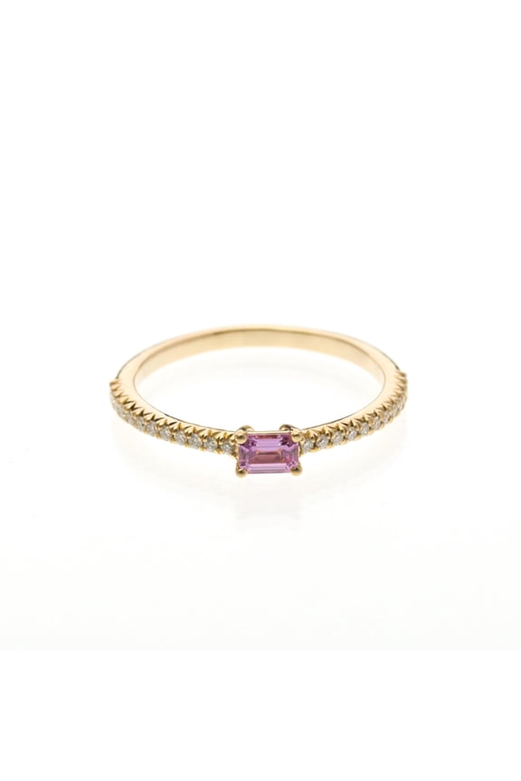 Pre-Owned Tiffany Novo Horizon Pink Sapphire Diamond Ring Pink Gold (18K) Fashion...