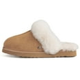 thumbnail image 2 of Parfeying Women's Sheepskin House Slippers Indoor Outdoor Shearling Shoes for Women, 2 of 8