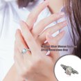 thumbnail image 3 of Female Silver Ring Portable Zircon Rhinestone Rings Girlfriends Bridal Ornaments Jewellery Accessory Wedding Engagement Purple Size 8, 3 of 8