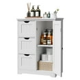 thumbnail image 4 of ZENY Bathroom Storage Cabinet with 3 Drawers and 1 Adjustable Shelf , Entryway Home Decor Furniture Towels Storage Organizer Unit, White, 4 of 8