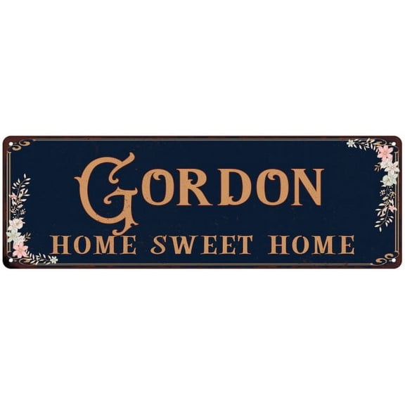 GORDON Home Sweet Home Victorian Look Gift 6x18 Metal Sign 206180046404