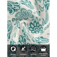 thumbnail image 7 of Teal Flowers Cloth Napkins Set of 6 Reusable Dinner Napkins, Vintage Ethnic Tribe Country Farmhouse Cocktail Napkin Washable Table Napkins for Wedding/Holiday Party/Baby Shower 20"x20", 7 of 7