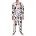 thumbnail image 3 of Lsque Pirate skulls Pattern Long Sleeve Pajama Set for Men - Soft 2-Piece Sleepwear and Loungewear Set with Pockets, Comfy Nightwear-Large, 3 of 7