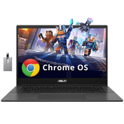 ASUS Chromebook CM1402 14" FHD Anti-glare Laptop, MediaTek Kompanio 520, 4GB LPDDR4X, 64GB eMMC, HD Webcam, WiFi 6, Bluetooth, Chrome OS, Gravity Gray, 128GB Hotface USB Card