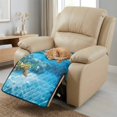 thumbnail image 3 of ZIATUBLES Swimming Puppy Print Recliner Chair Slipcover, Anti-Slip Washable Furniture Protector for Reclining Couch Seat Cushion, Pet Dog Cat Friendly Living Room Decor Accessory, 3 of 8