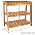 thumbnail image 5 of Sunnydaze 36" x 18" x 34.5" 3-Tier Brown Meranti Wood Outdoor Plant Stand Garden Shelf, 5 of 11