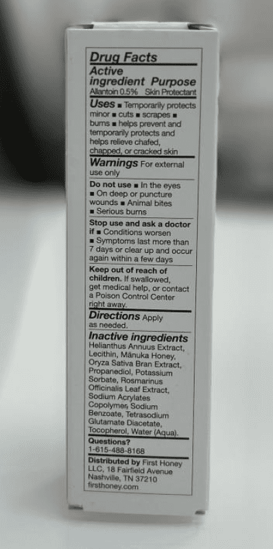 First Honey Sterile Manuka Honey Ointment, First Aid Wound Care, Pain Relief, Cuts and Burn Cream, 0.75 oz