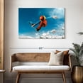 thumbnail image 3 of Elephant Stock Snowboard Grab Wall Art - Horizontal Canvas Wall Art - Living Room Wall Decor - Sports Canvas - Blue And Brown Decor - 45" x 30", 3 of 8