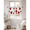 thumbnail image 3 of Country Ladybug Sheer Curtains 54 Inch Long 2 Panels, Farmhouse Classic Retro Texture Light Filtering Rod Pocket Semi Sheer Curtains, Sheer Voile Drapes for Living Room Bedroom, 52"x54", 3 of 5