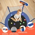 thumbnail image 2 of CITYLE Trampoline for Kids, No Gap Design 600LBS 66'' 5.5FT Toddler Trampoline Indoor Outdoor with Basketball Hoop, Mini Small Trampoline with Enclosure, Christmas Gifts for Toddlers, Boys & Girls, 2 of 8