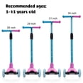 thumbnail image 3 of Trottinette à 3 Roues pour Enfants, Trottinette pour Enfants avec Roues Lumineuses, Conception de Plateau Robuste et 4 Hauteurs Réglables, Convient aux Enfants de 3 à 12 Ans, 3 of 5